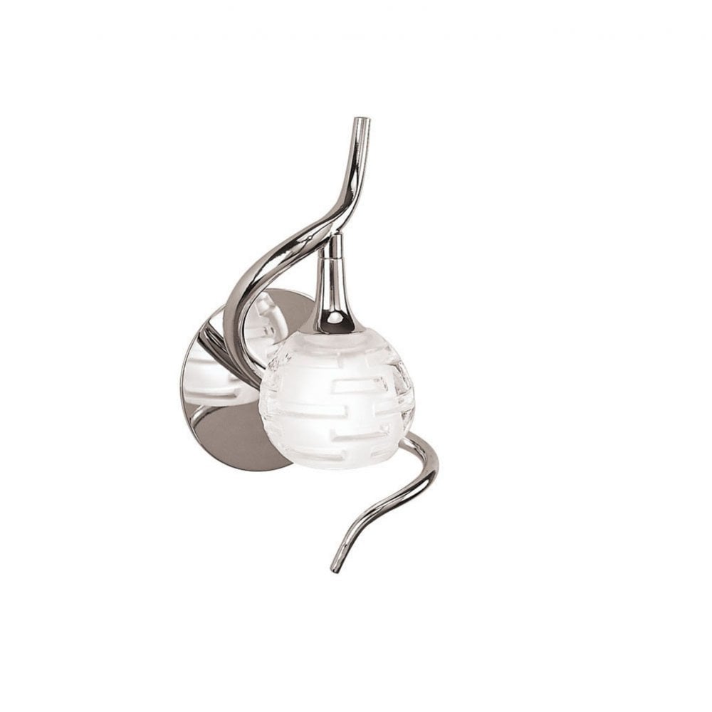 Dali 1 Light Polished Chrome Switched Wall Lamp M0098/S
