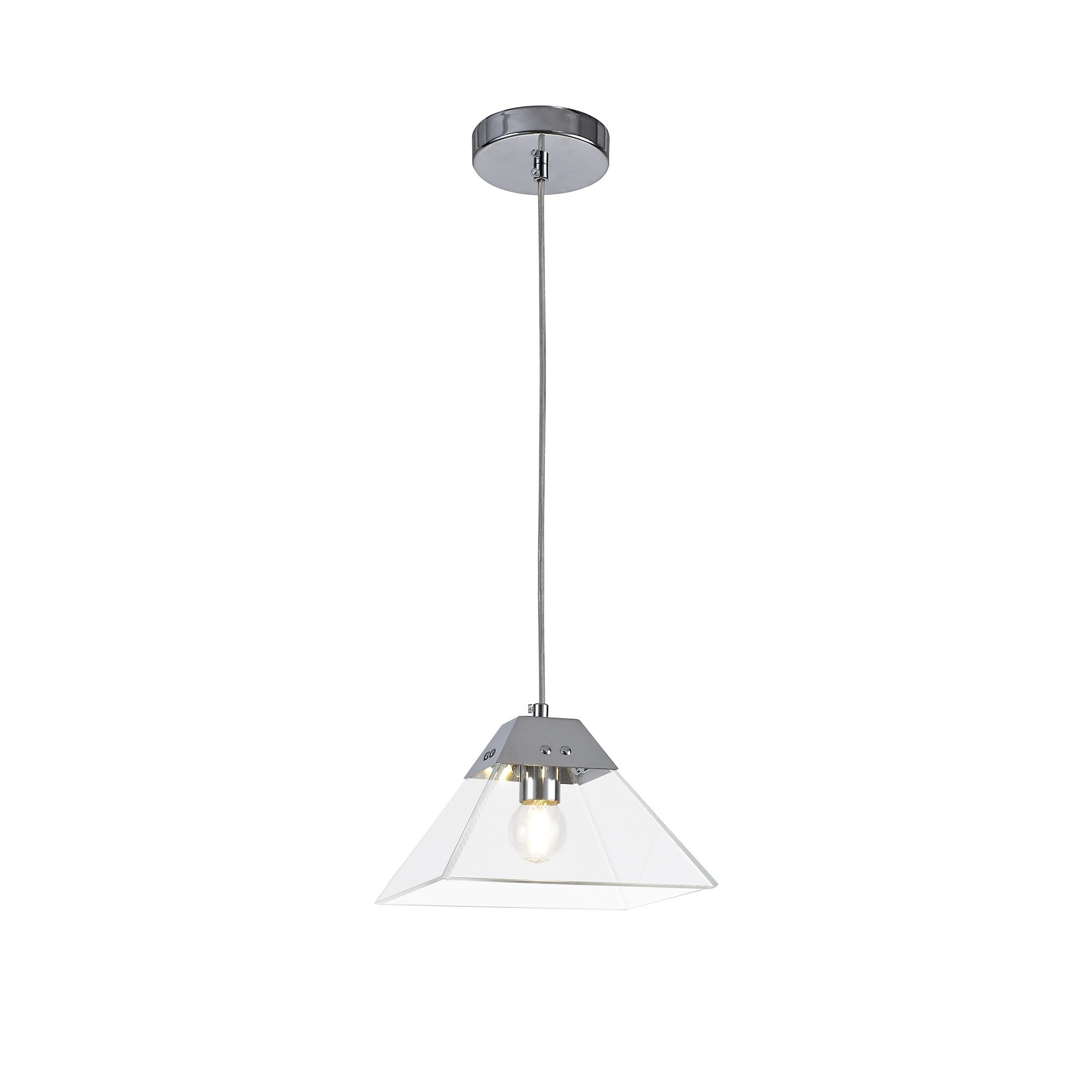 Ewen Small Ceiling Pendant Light In Polished Chrome Finish