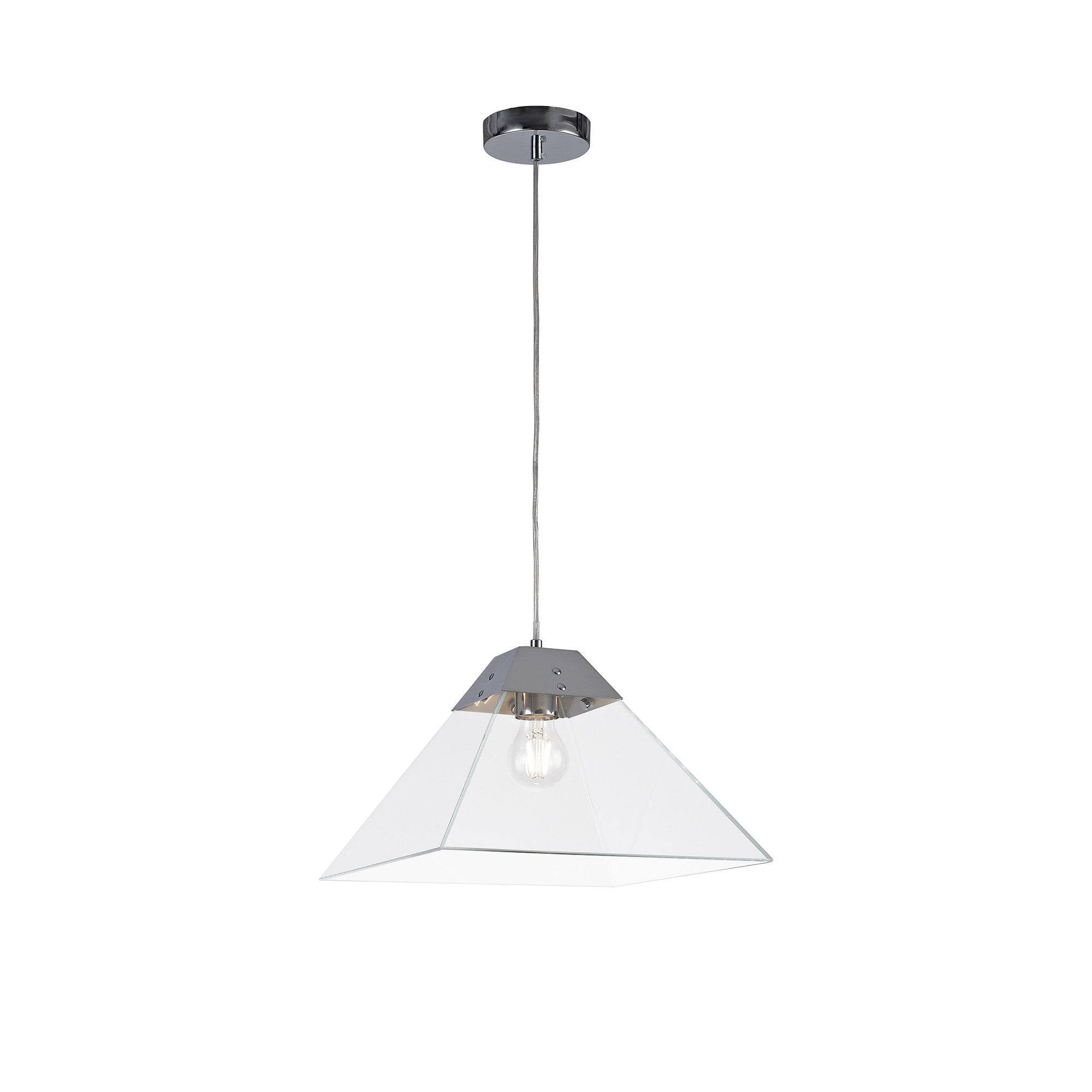 Ewen Medium Ceiling Pendant Light In Polished Chrome Finish