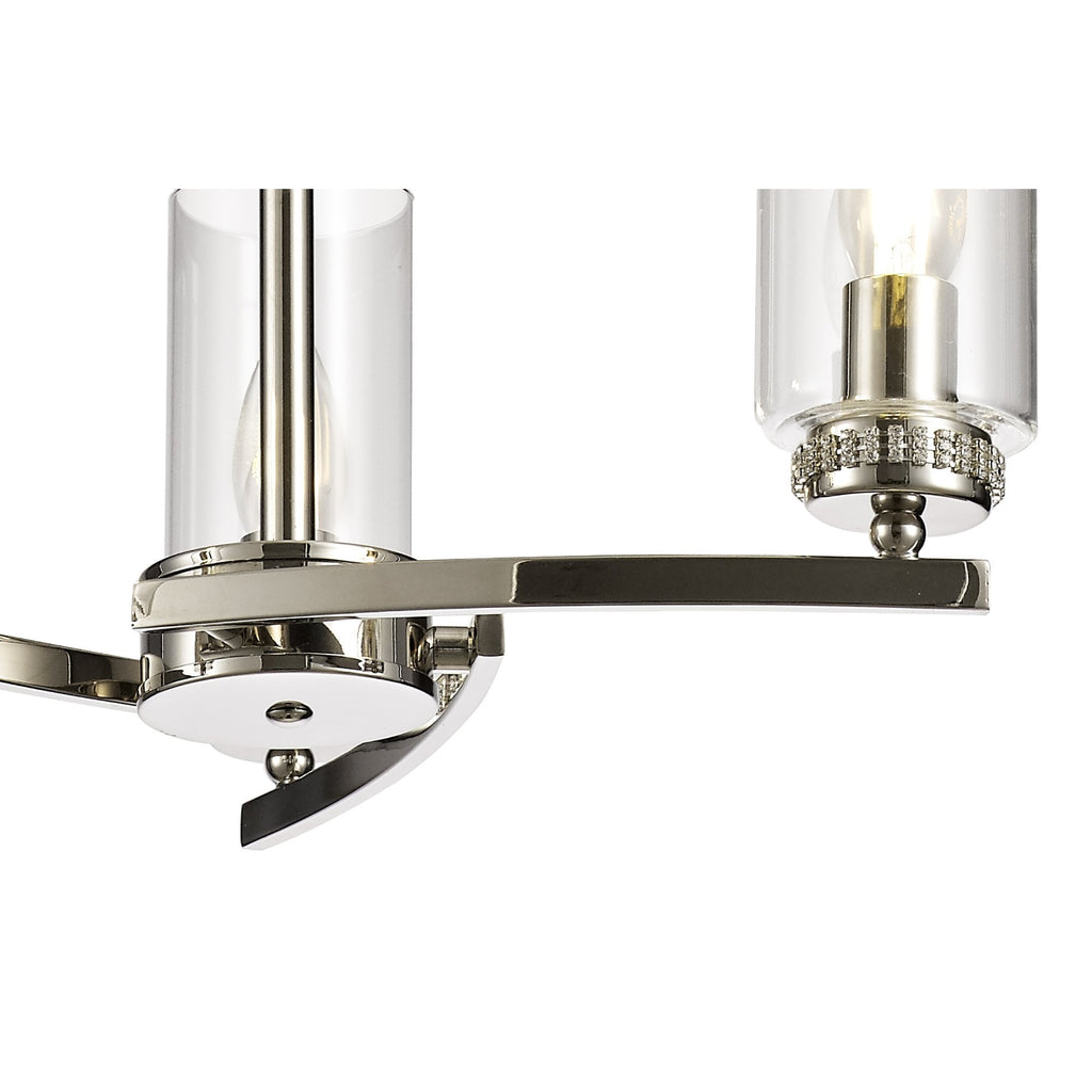 Benz Convertible 3 Light Ceiling Fitting In Polished Nickel Finish