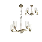 Benz Convertible 5 Light Ceiling Fitting In Antique Brass Finish