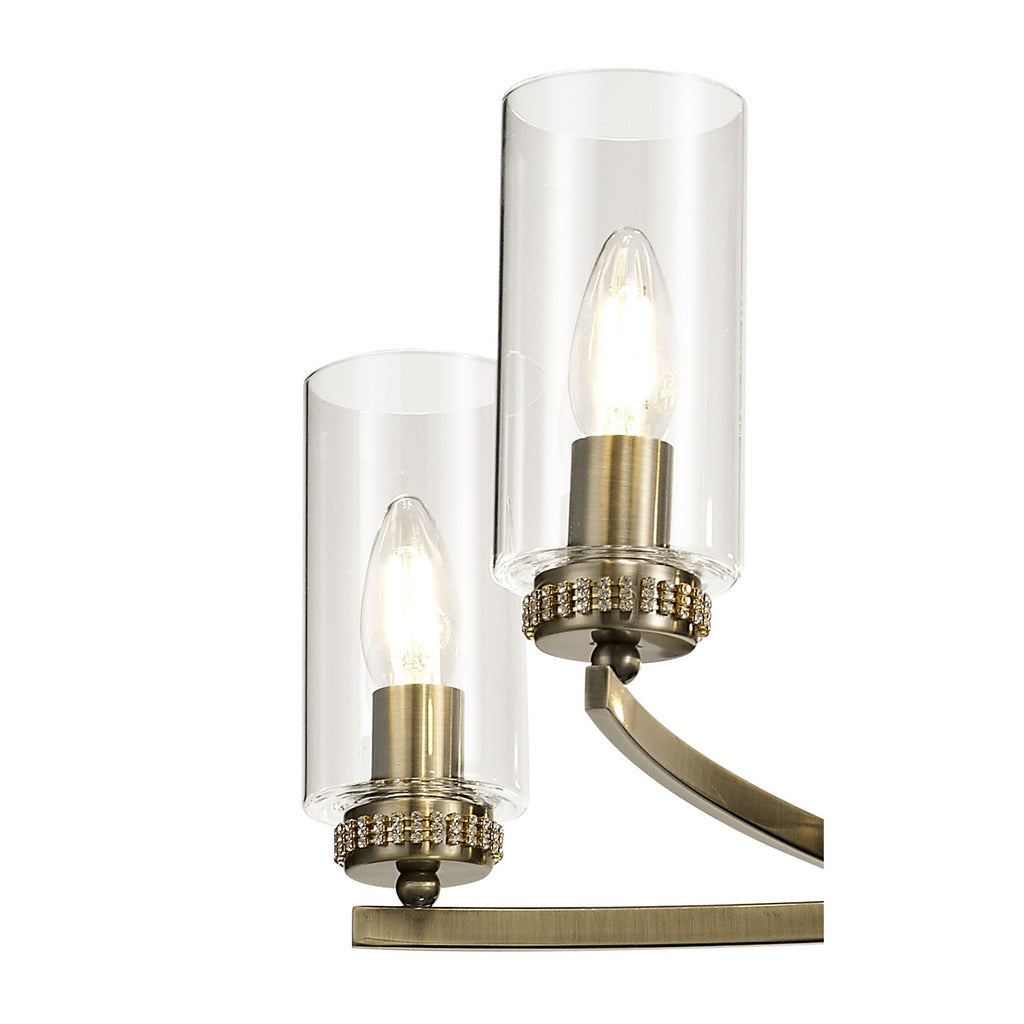 Benz Convertible 5 Light Ceiling Fitting In Antique Brass Finish