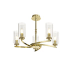 Benz Convertible 5 Light Ceiling Fitting In Polished Gold Finish