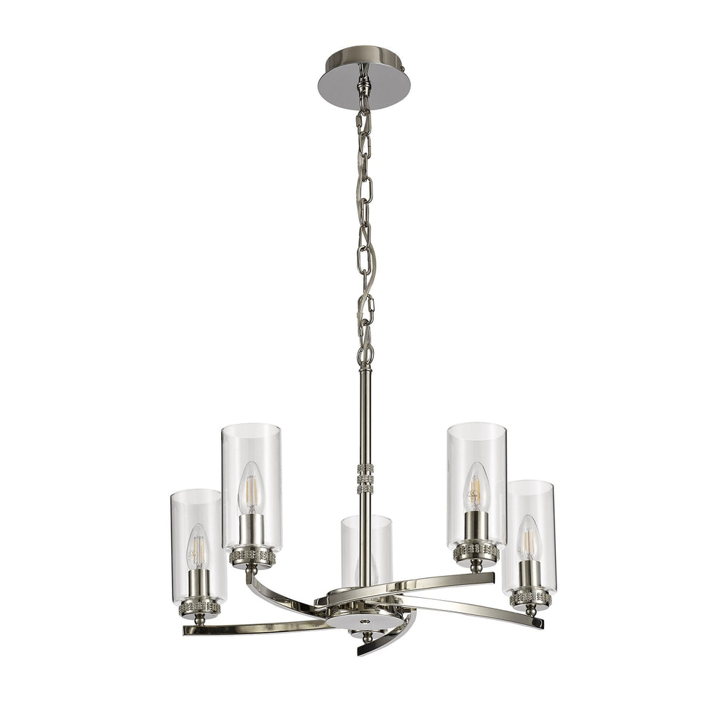 Benz Convertible 5 Light Ceiling Fitting In Polished Nickel Finish