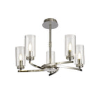 Benz Convertible 5 Light Ceiling Fitting In Polished Nickel Finish