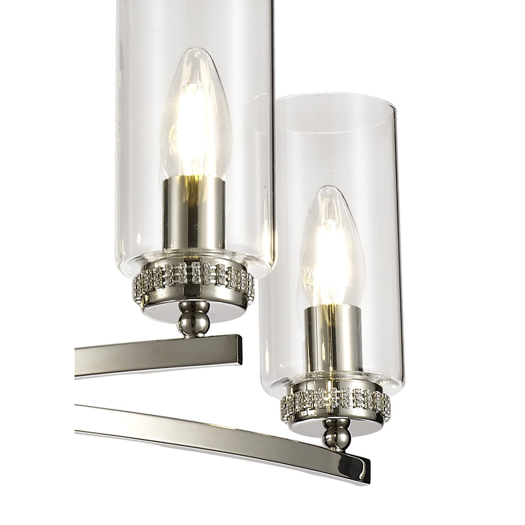 Benz Convertible 5 Light Ceiling Fitting In Polished Nickel Finish