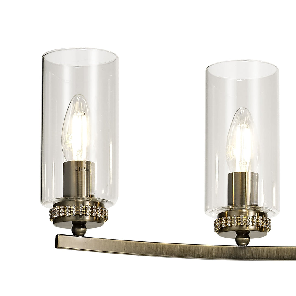 Benz Convertible 6 Light Ceiling Fitting In Antique Brass Finish