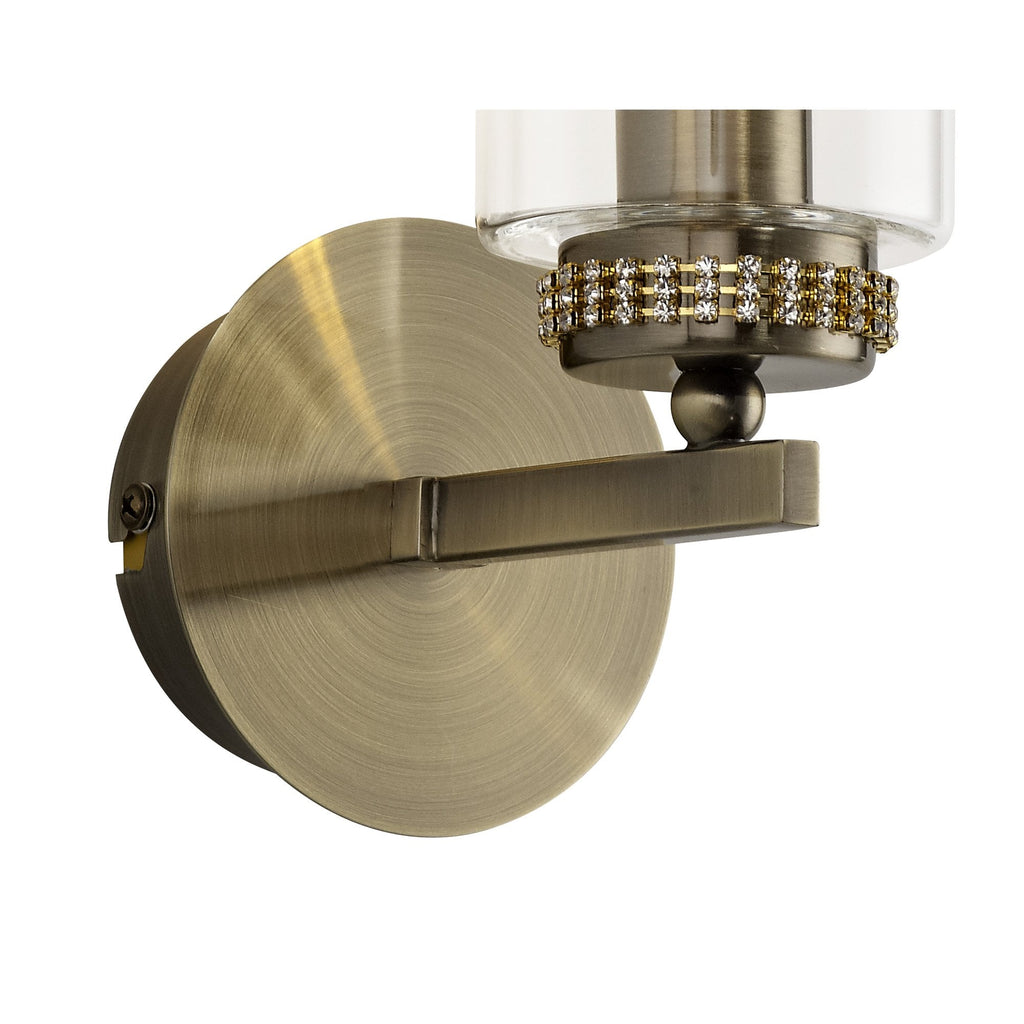 Benz Single Wall Light In Antique Brass Finish