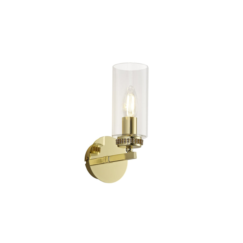 Benz Single Wall Light In Polished Gold Finish