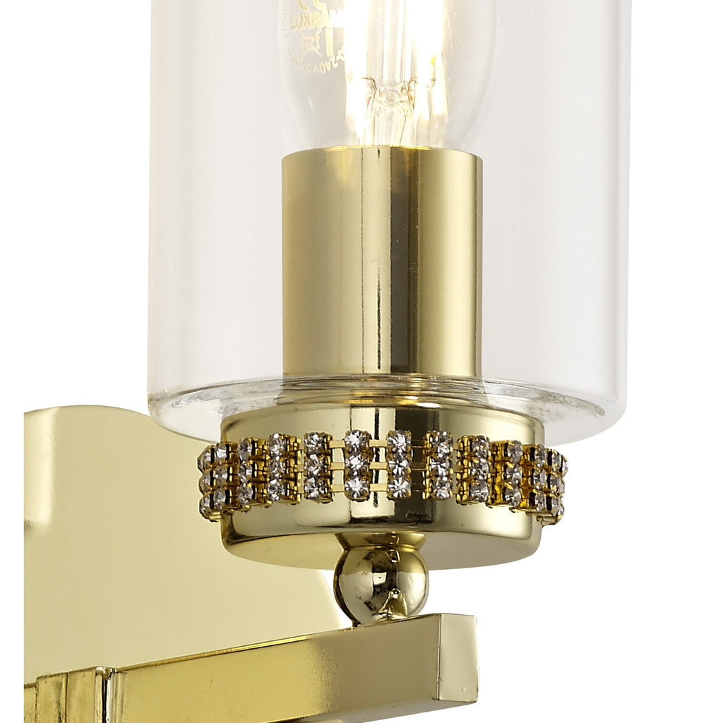 Benz Single Wall Light In Polished Gold Finish