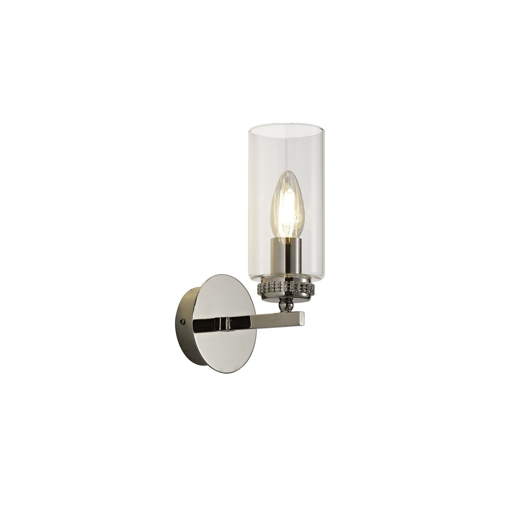 Benz Single Wall Light In Polished Nickel Finish