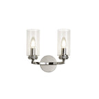Benz Twin Wall Light In Polished Nickel Finish