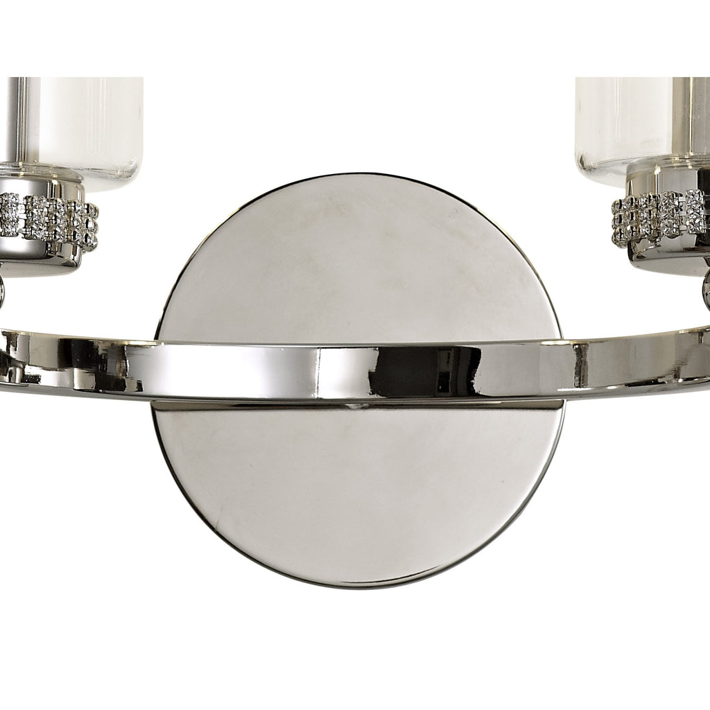 Benz Twin Wall Light In Polished Nickel Finish