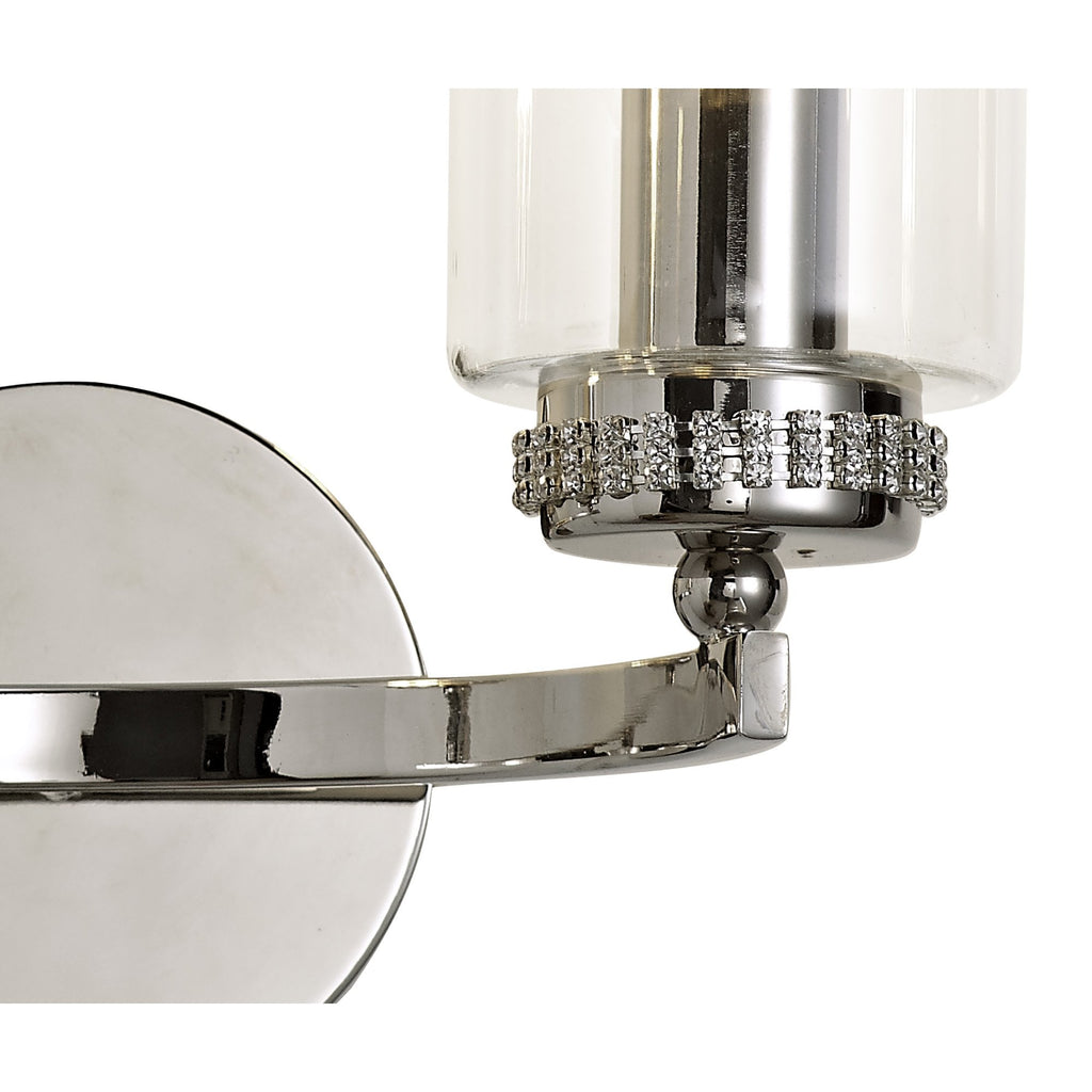 Benz Twin Wall Light In Polished Nickel Finish