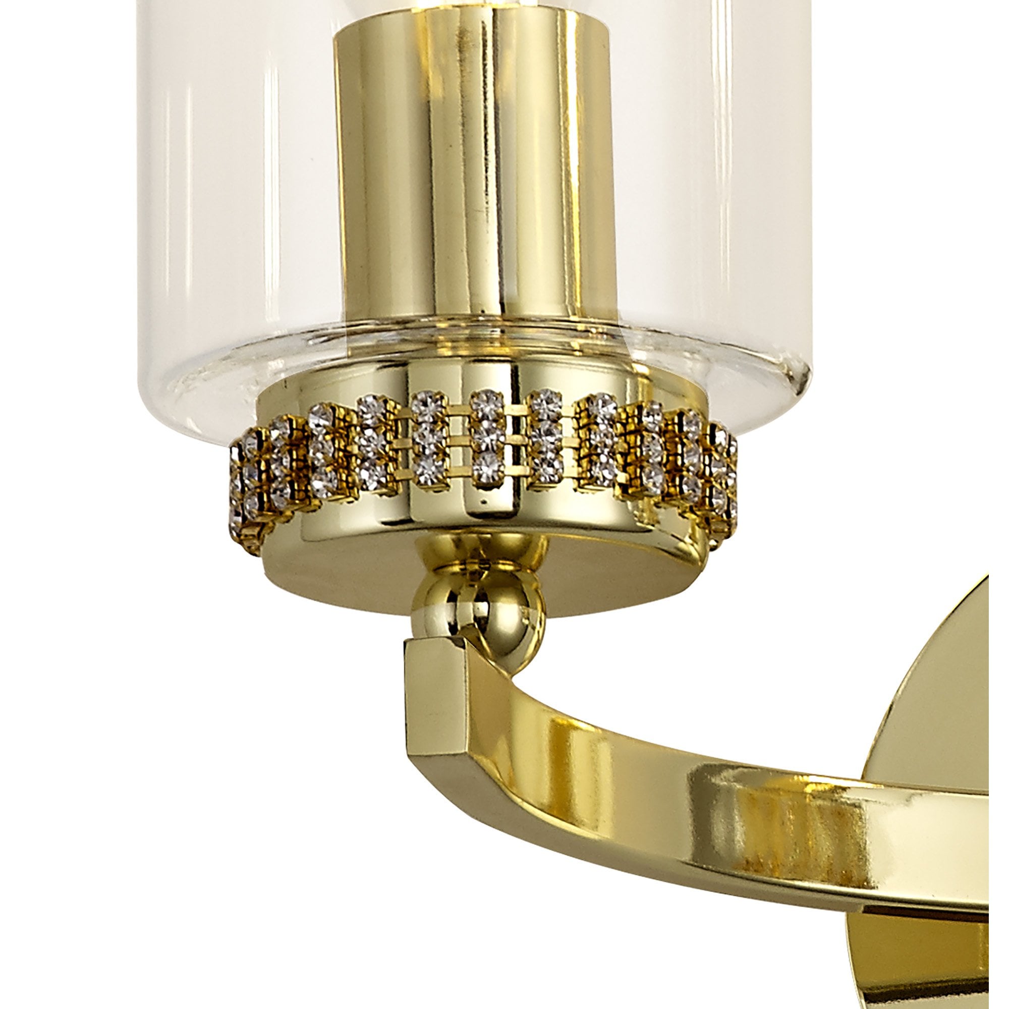 Benz Twin Wall Light In Polished Gold Finish