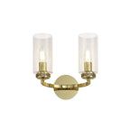 Benz Twin Wall Light In Polished Gold Finish