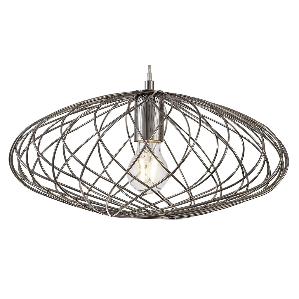 Ellipse Large Ceiling Pendant Light In Polished Nickel Finish