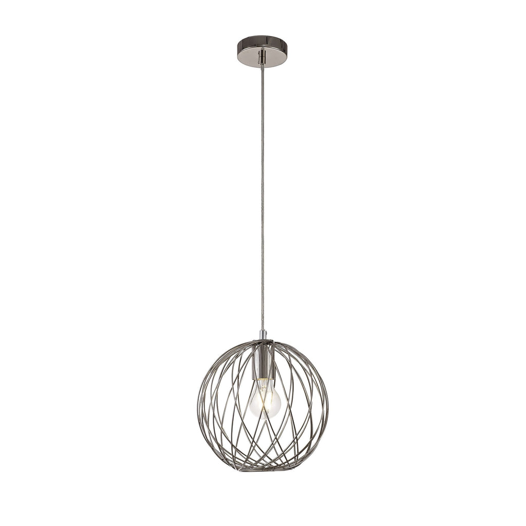 Ellipse Medium Ceiling Pendant Light In Polished Nickel Finish