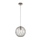 Ellipse Medium Ceiling Pendant Light In Polished Nickel Finish