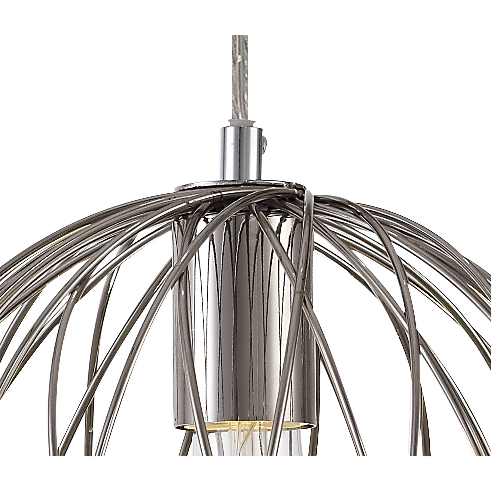Ellipse Medium Ceiling Pendant Light In Polished Nickel Finish