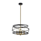 Orbit Elegant 4 Light Ceiling Pendant Light In Black And Satin Gold Finish
