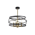 Orbit Elegant 4 Light Ceiling Pendant Light In Black And Satin Gold Finish