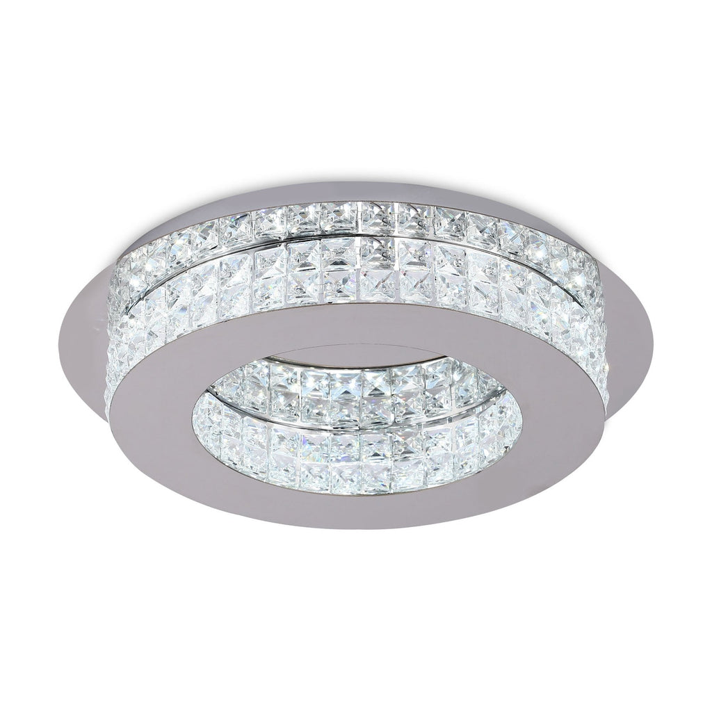 Eternity Crystal LED Flush Ceiling Light In Polished Chrome Finish