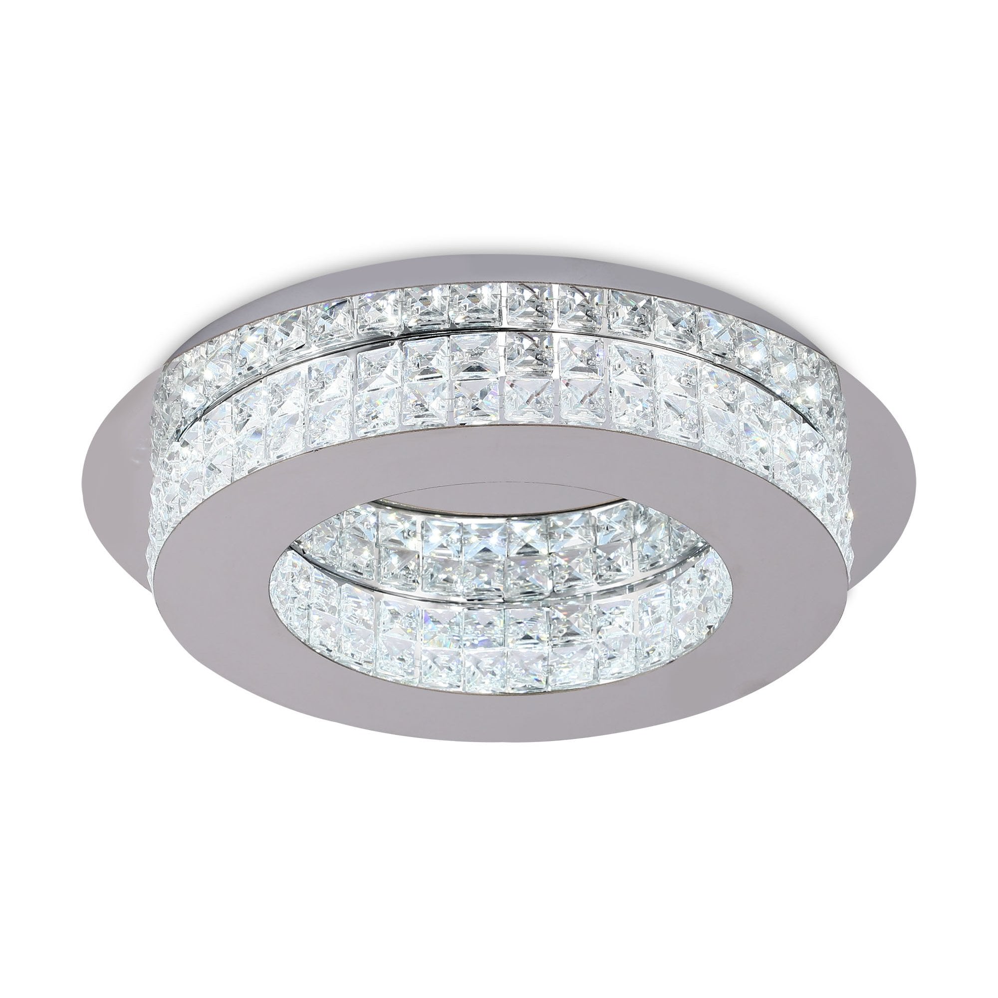 Eternity Crystal LED Flush Ceiling Light In Polished Chrome Finish