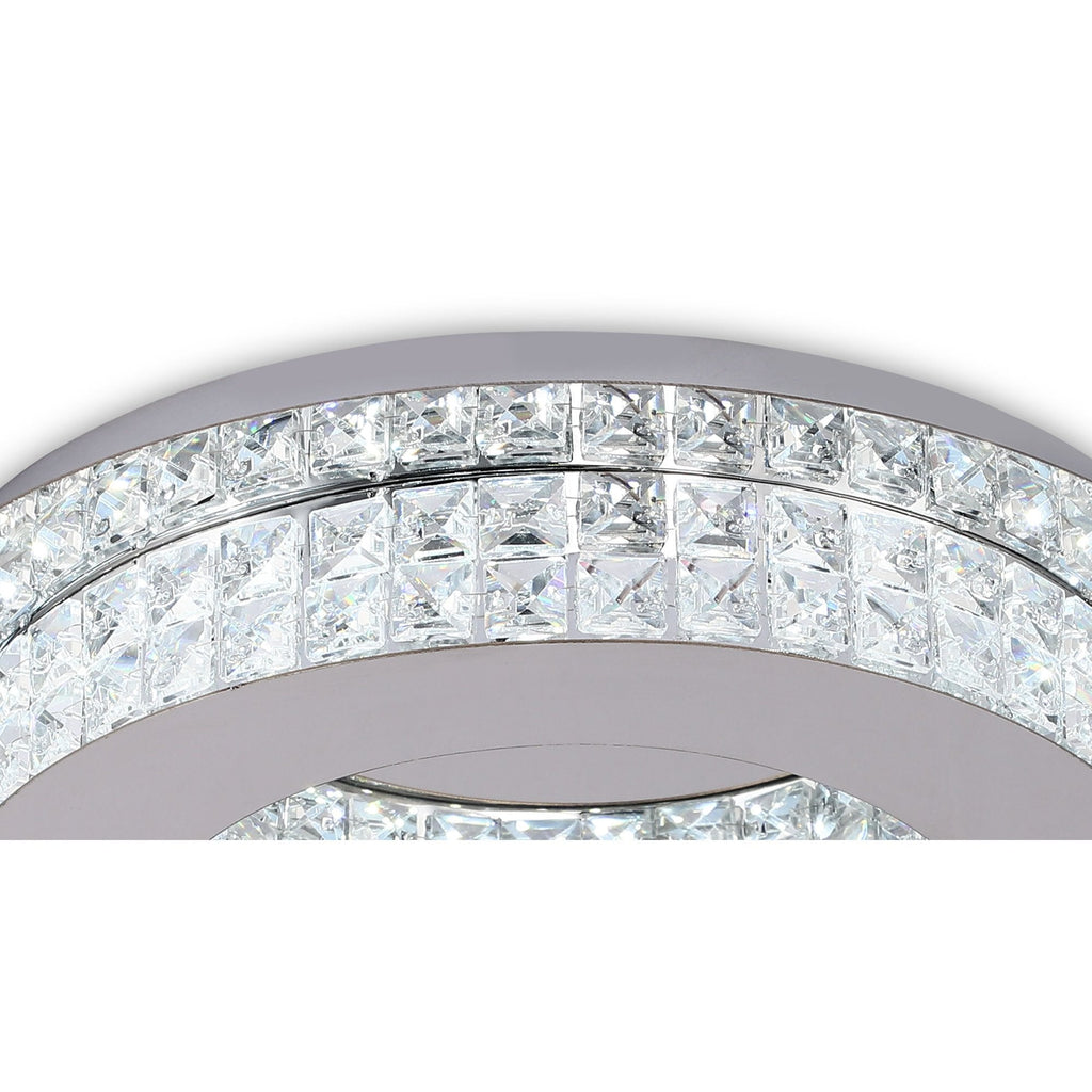 Eternity Crystal LED Flush Ceiling Light In Polished Chrome Finish