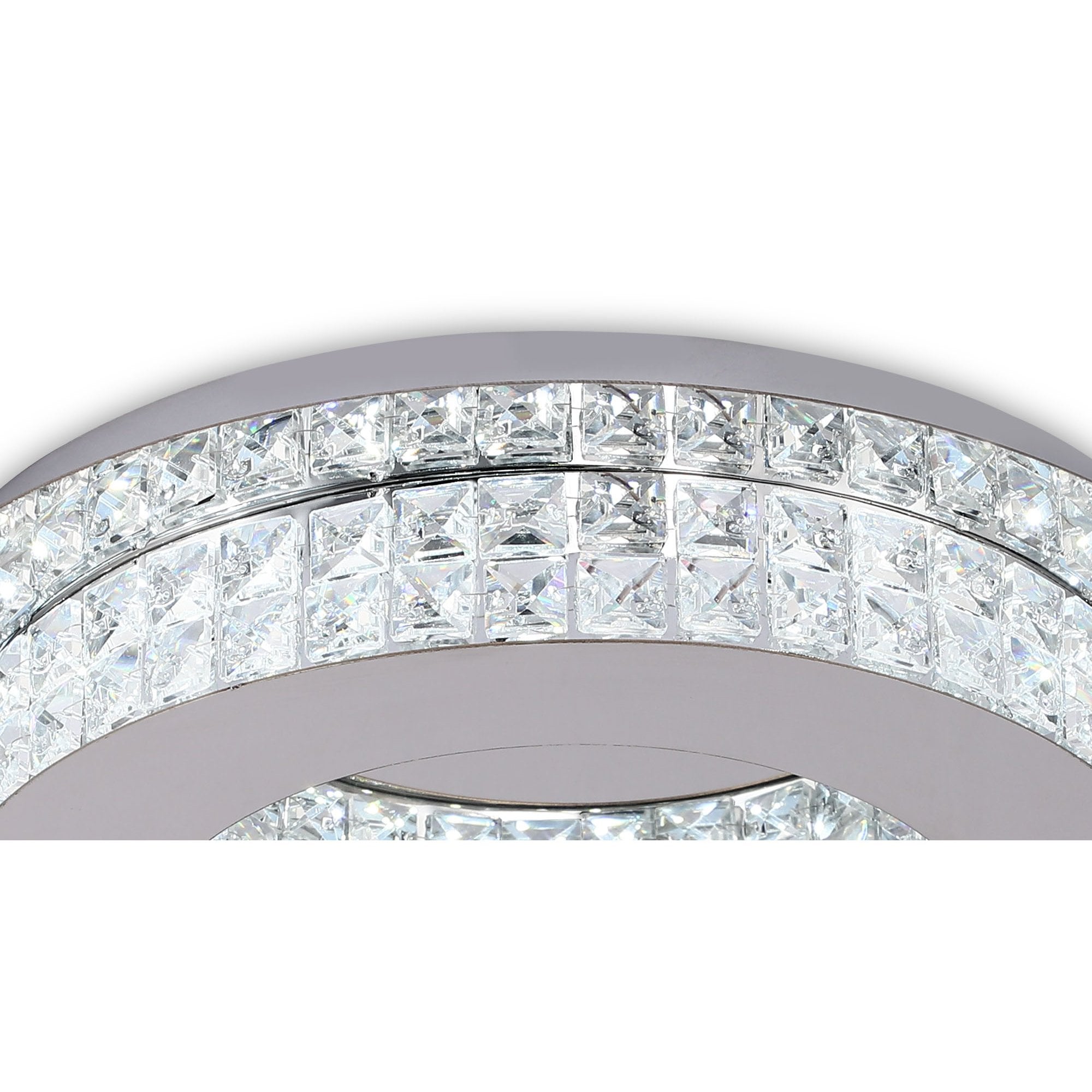 Eternity Crystal LED Flush Ceiling Light In Polished Chrome Finish
