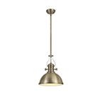 Albany Classic Ceiling Pendant Light In Antique Brass With Frosted Glass Diffuser