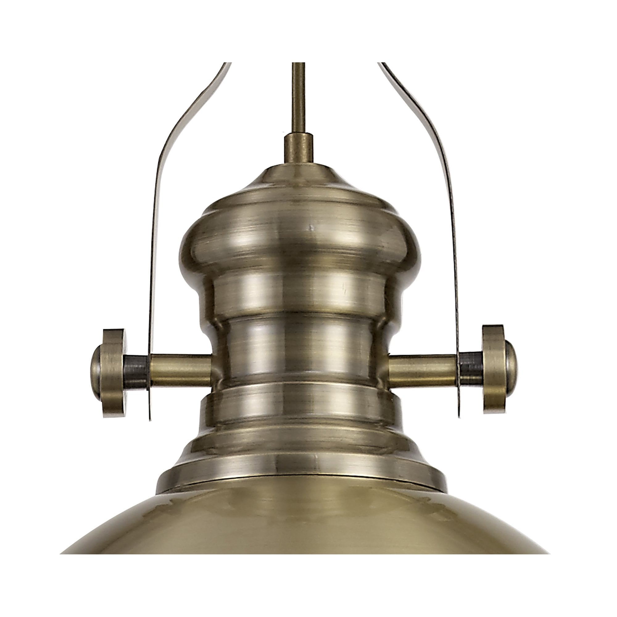 Albany Classic Ceiling Pendant Light In Antique Brass With Frosted Glass Diffuser