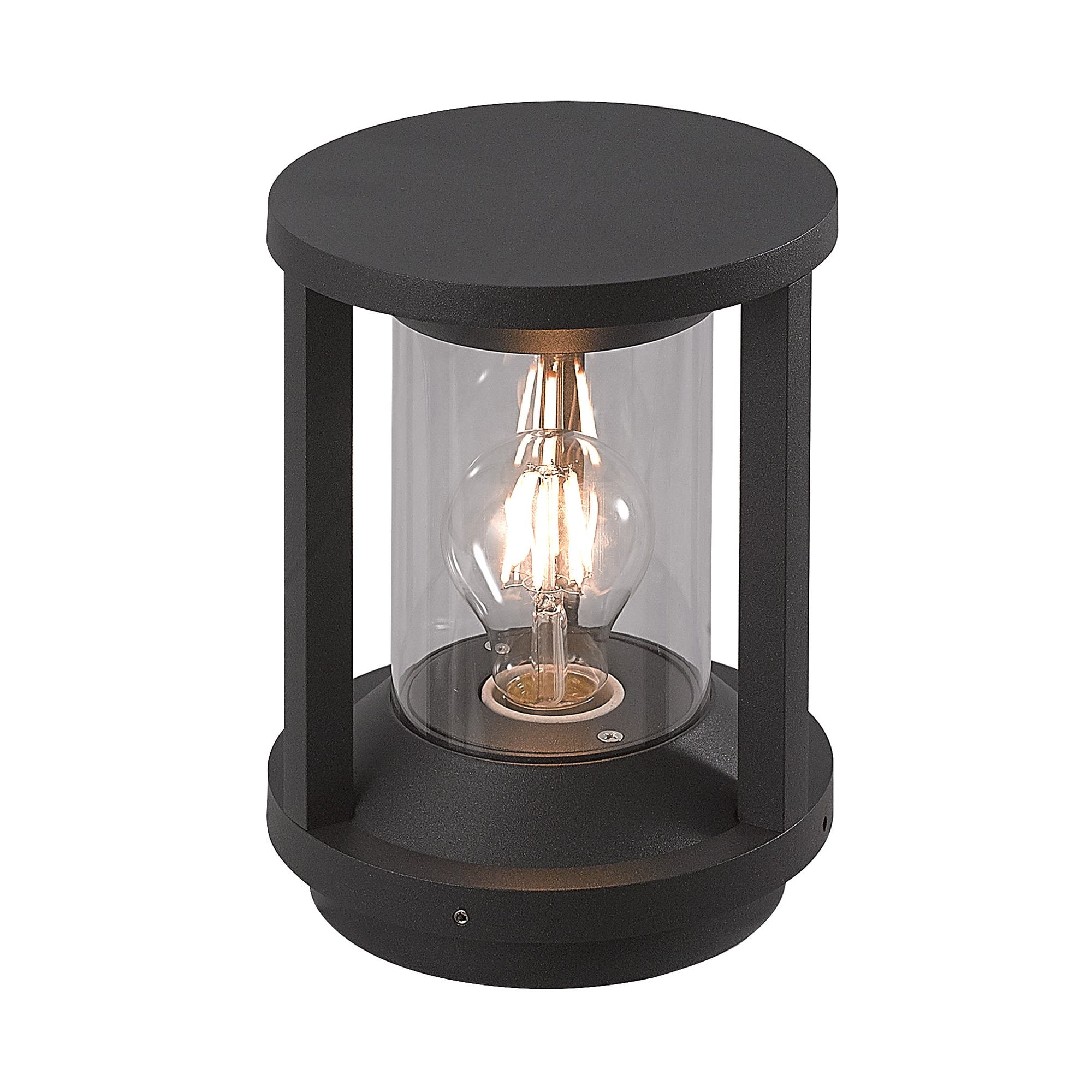Cole Outdoor Pedestal Post Lamp In Anthracite Finish IP65