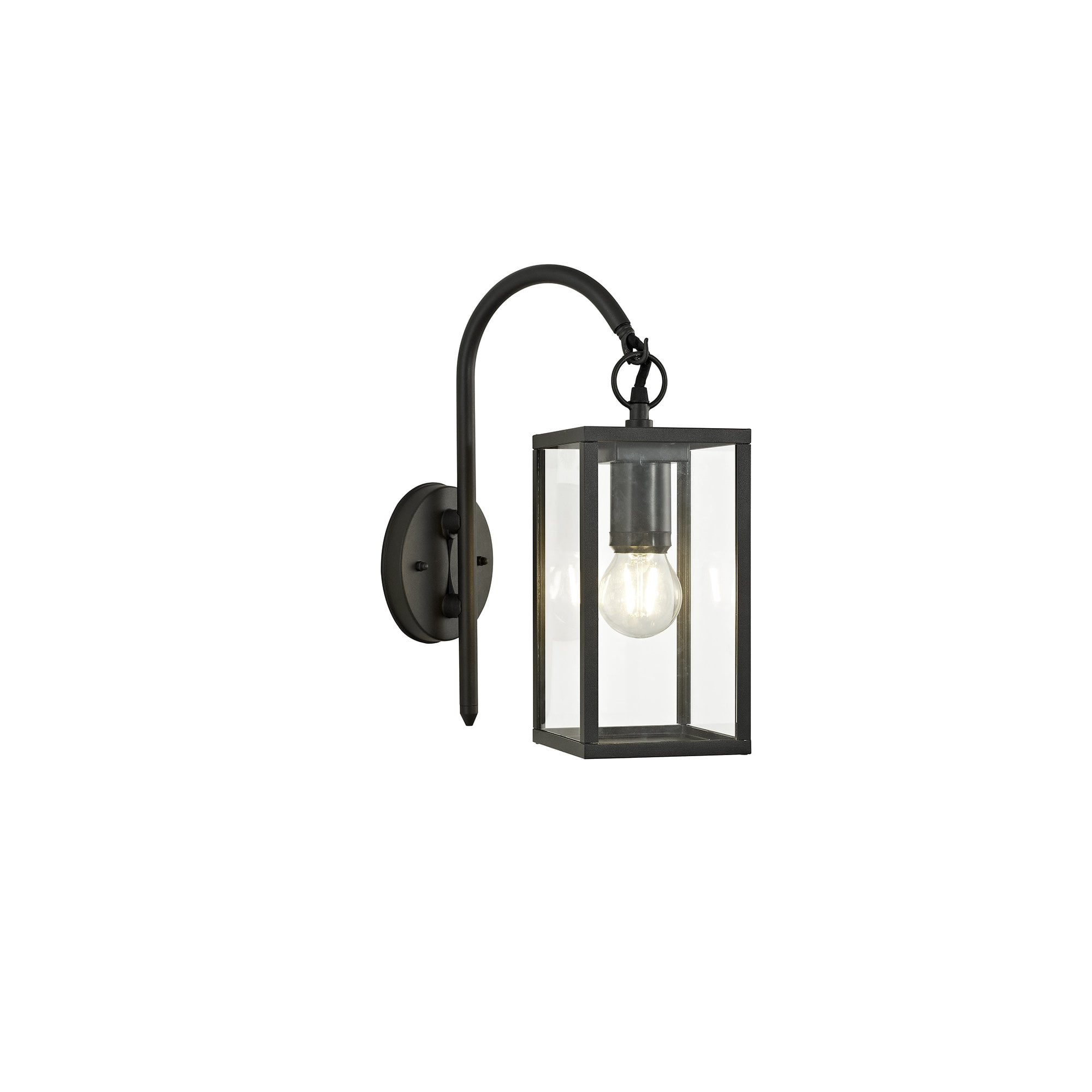 Box Outdoor Downward Wall Lamp In Graphite Black Finish IP54