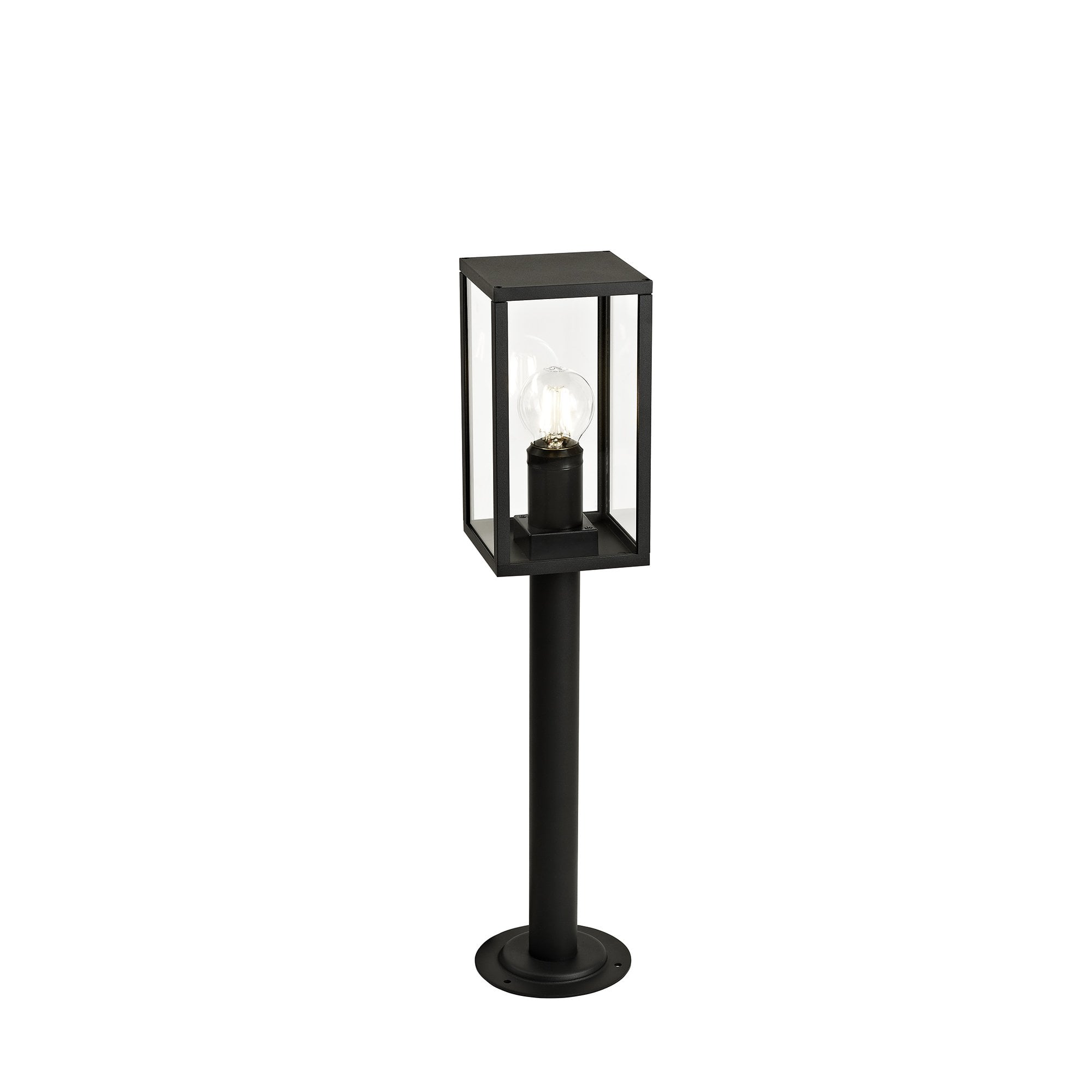 Box Outdoor Short Post Light In Graphite Black Finish IP54