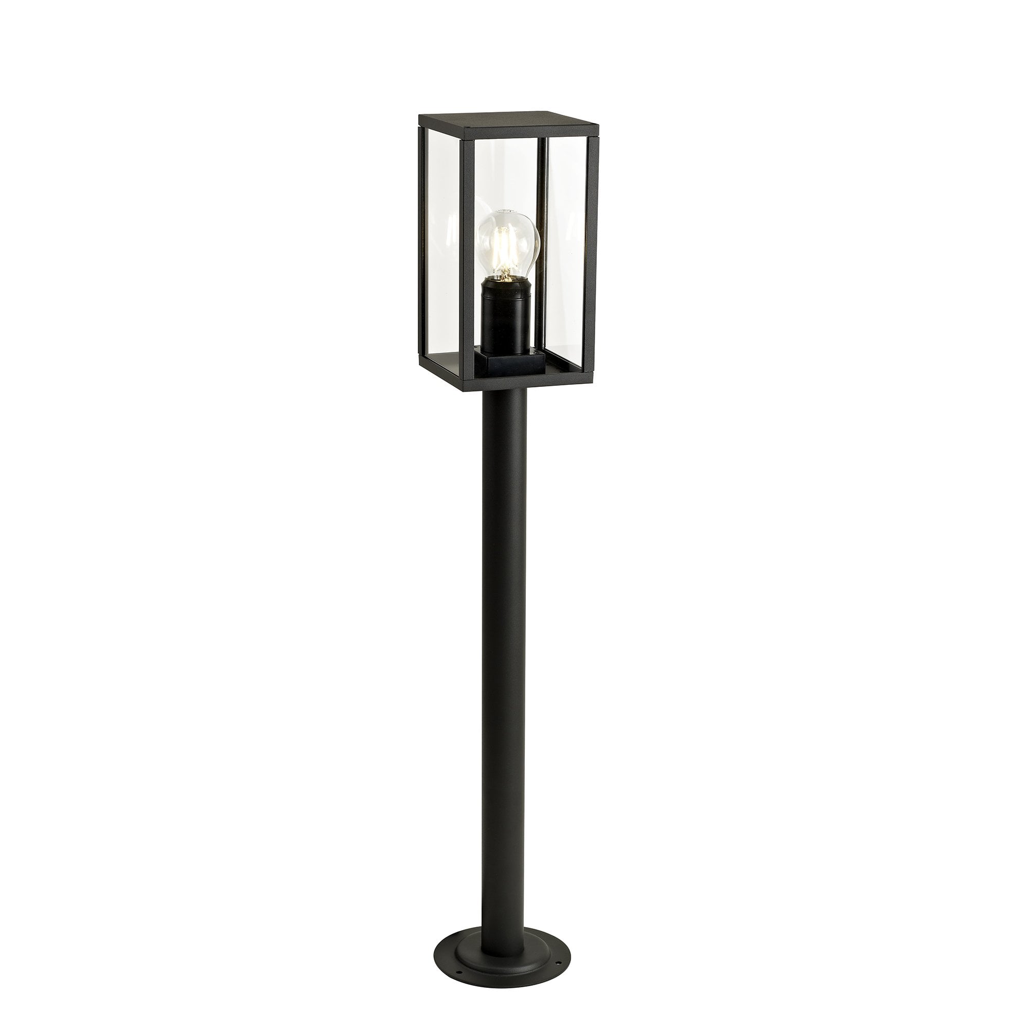 Box Outdoor Tall Post Light In Graphite Black Finish IP54