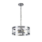 York Classic Ceiling Light In Polished Chrome Finish With Clear Glass