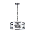 York Classic Ceiling Light In Polished Chrome Finish With Clear Glass