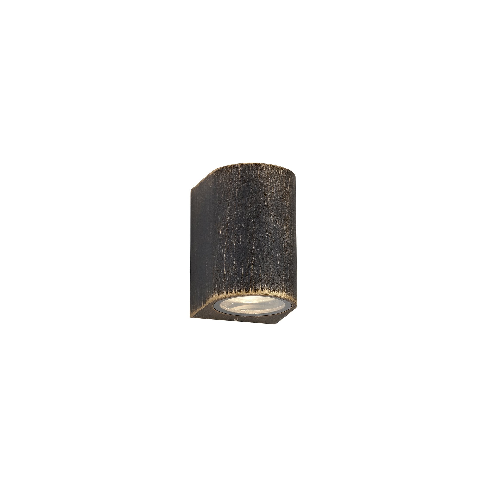 Poole Outdoor Curved Wall Light In Black And Gold Finish IP54
