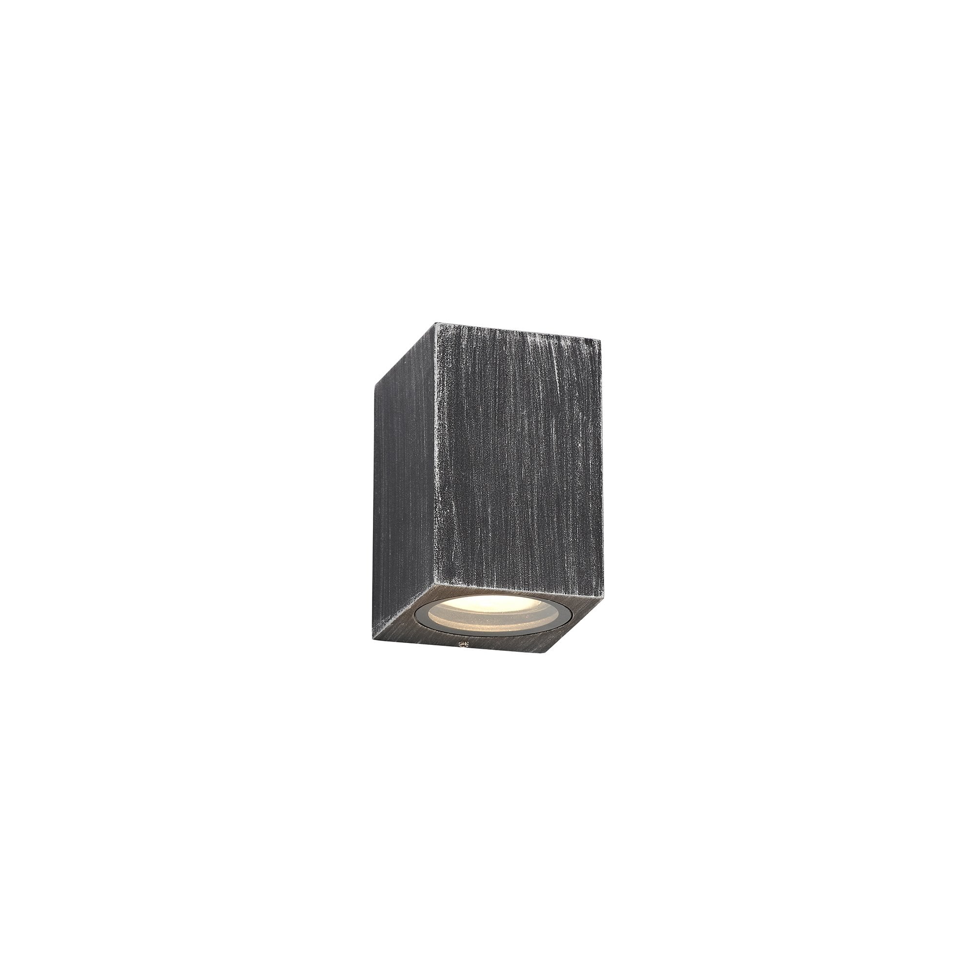 Poole Outdoor Rectangular Wall Light In Black And Silver Finish IP54