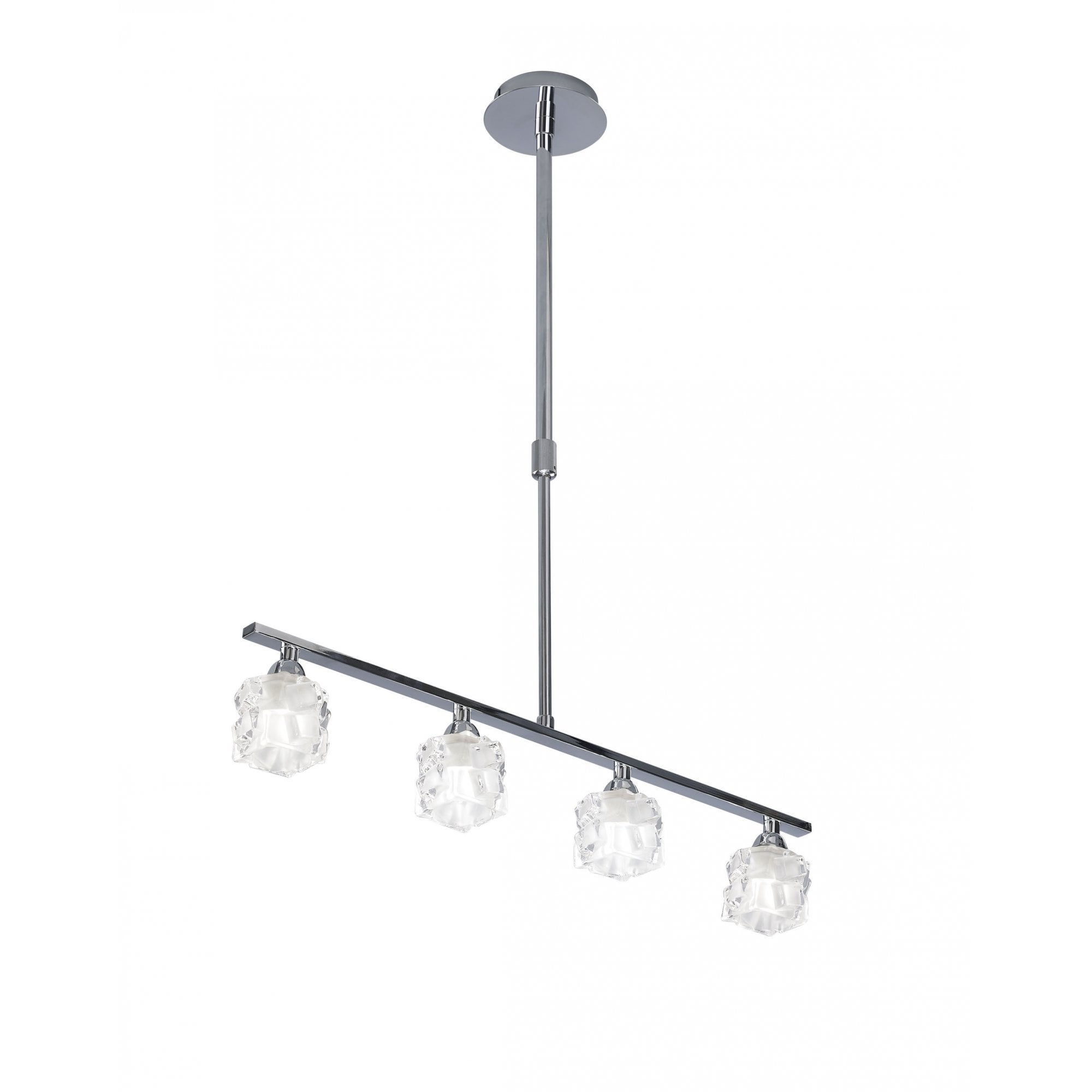 Ice Stylish 4 Light Telescopic Ceiling Pendant In Polished Chrome Finish M1847