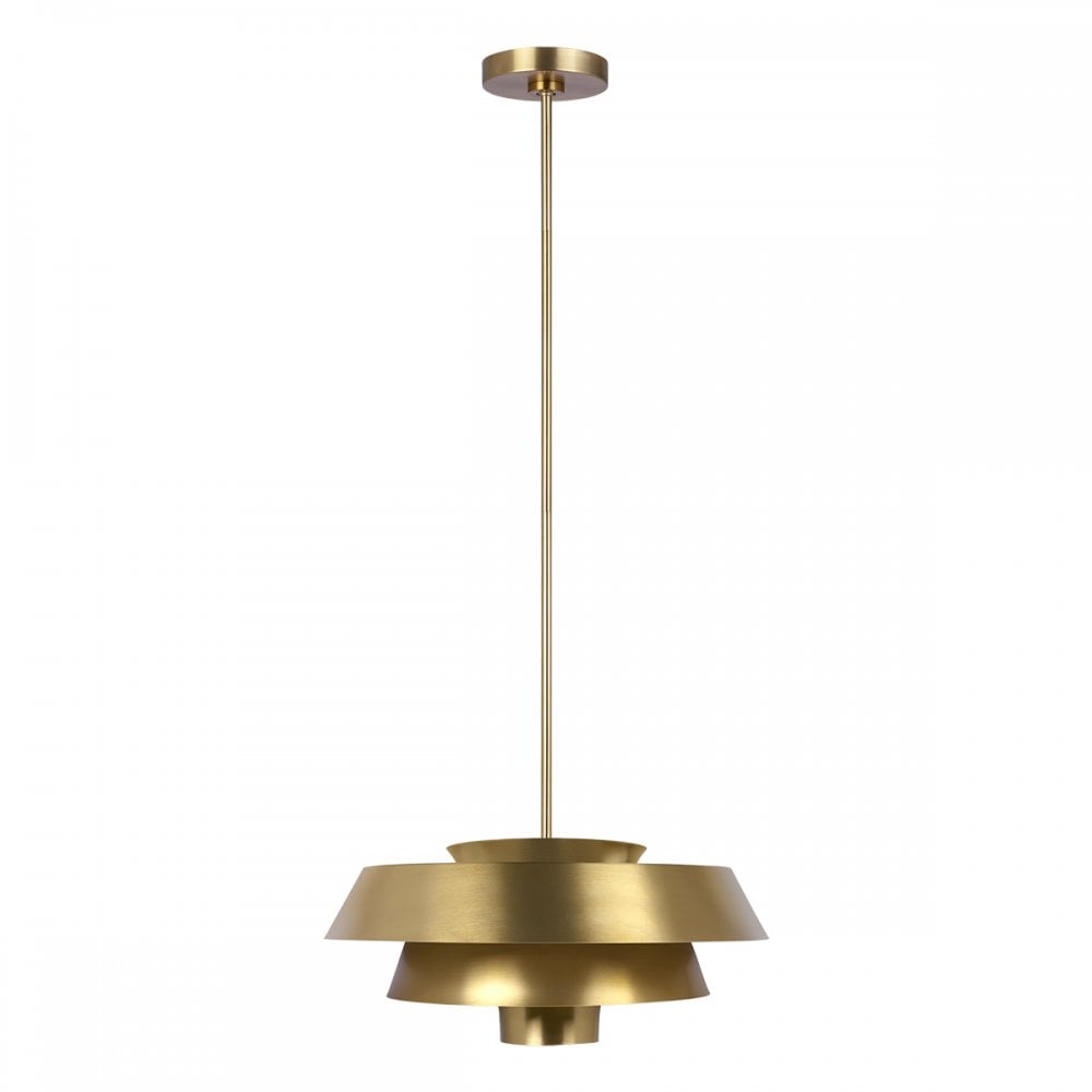 Brisban Modern Ceiling Pendant Light In Burnished Brass Finish FE-BRISBIN-BB