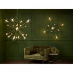 Cosmos 4 Light Semi Flush Ceiling Light In Butter Brass Finish COS5840