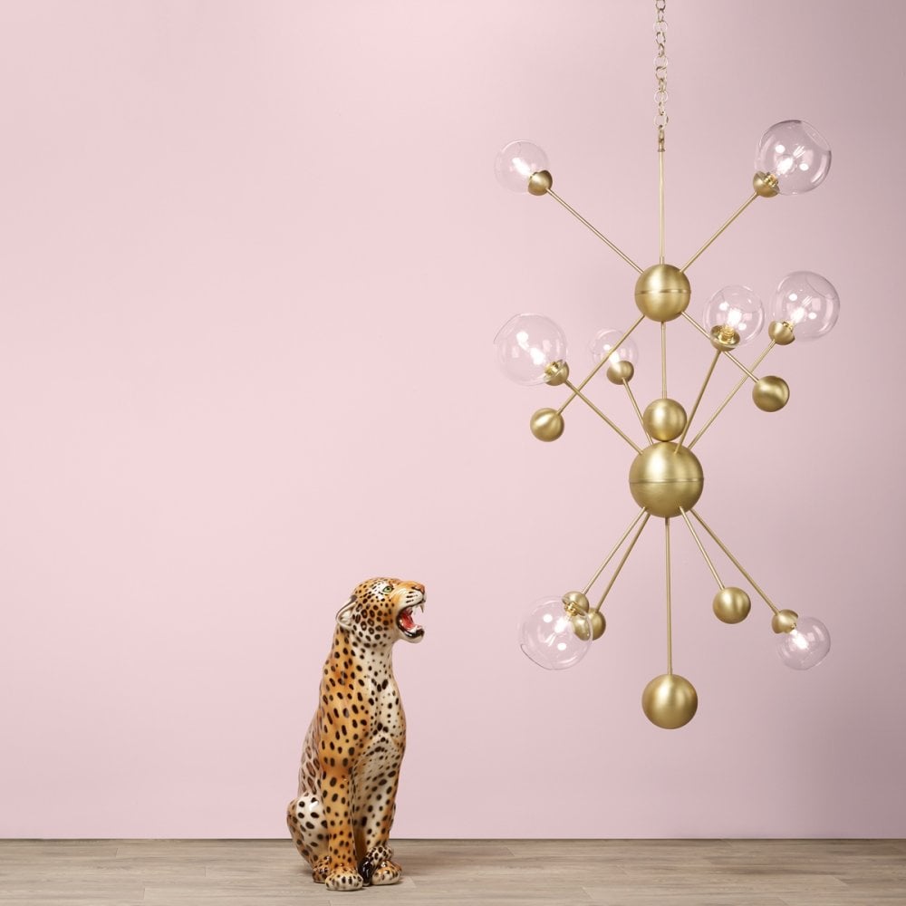 Cosmos 8 Light Ceiling Pendant Light In Butter Brass Finish COS0840