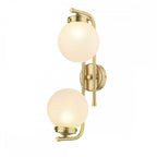 Jazz 2 Light Wall Light In Butter Brass With Frosted Glass JAZ0940