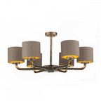 Sloane 6 Light Dual Mount Pendant with Truffle Shades SLO0663-72-GD