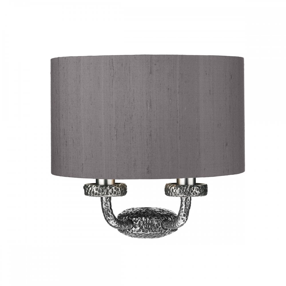 Sloane Wall Light In Pewter With Charcoal Shade SLO3067-37-SI