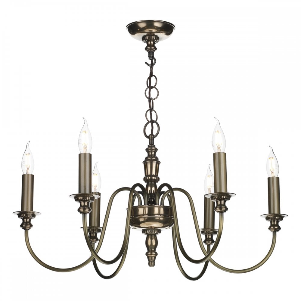 Dickens 6 Light Ceiling Pendant Light In Bronze Finish DIC0663
