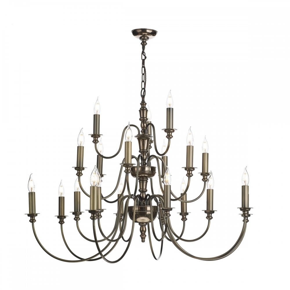 Dickens 21 Light Ceiling Pendant Light In Bronze Finish DIC2163