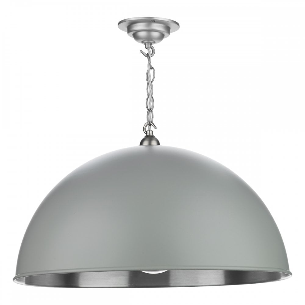 Ealing Large Ceiling Pendant Light In Powder Grey Finish EAL0139